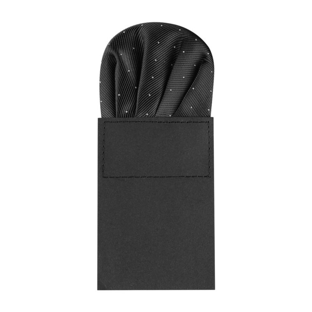 Prefolded Pocket Squares Polka Dots Round Shaped Suit Handkerchief Black